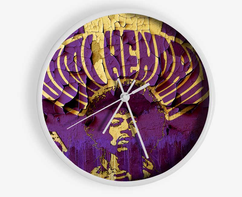 Jimi Hendrix Purple Haze Clock - Wallart-Direct UK