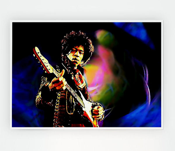 Jimi Hendrix Energy Field Print Poster Wall Art