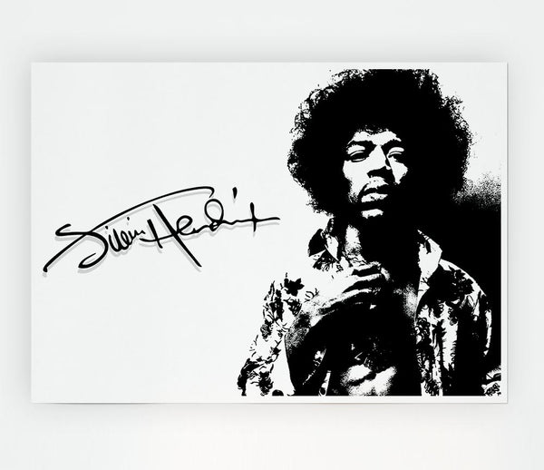 Jimi Hendrix Signature Print Poster Wall Art