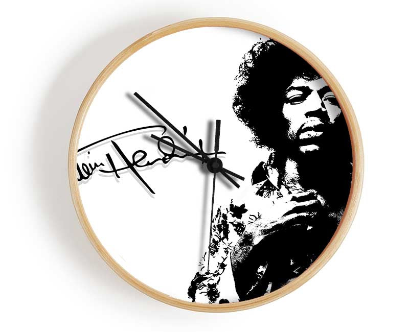 Jimi Hendrix Signature Clock - Wallart-Direct UK