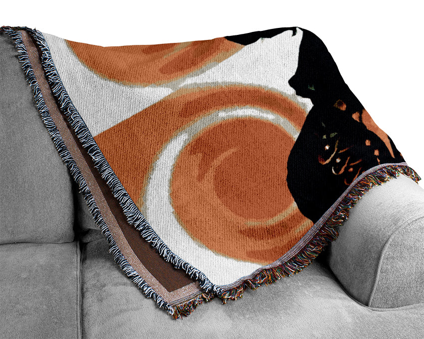 Jimi Hendrix Swirls Woven Blanket