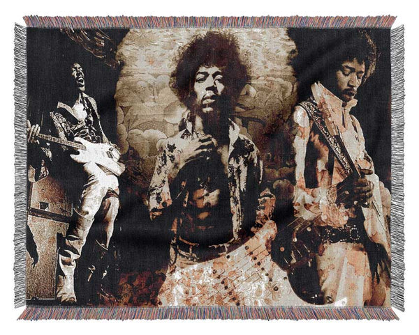 Jimi Hendrix Trio Woven Blanket