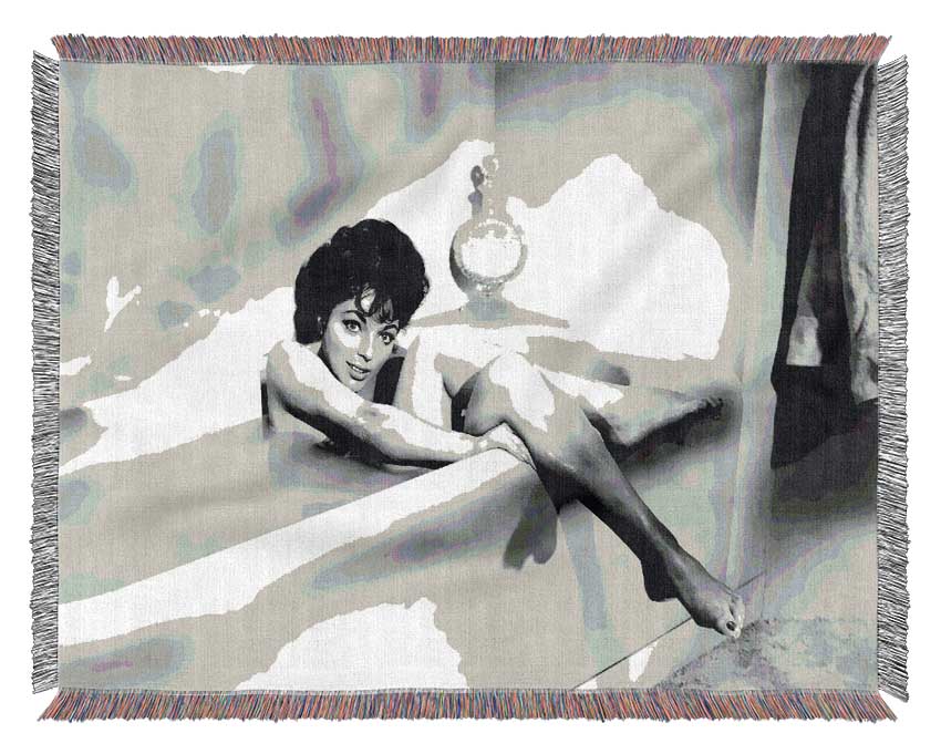 Joan Collins In The Tube Woven Blanket