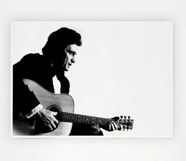 Johnny Cash Guitar Man Print Poster Wall Art