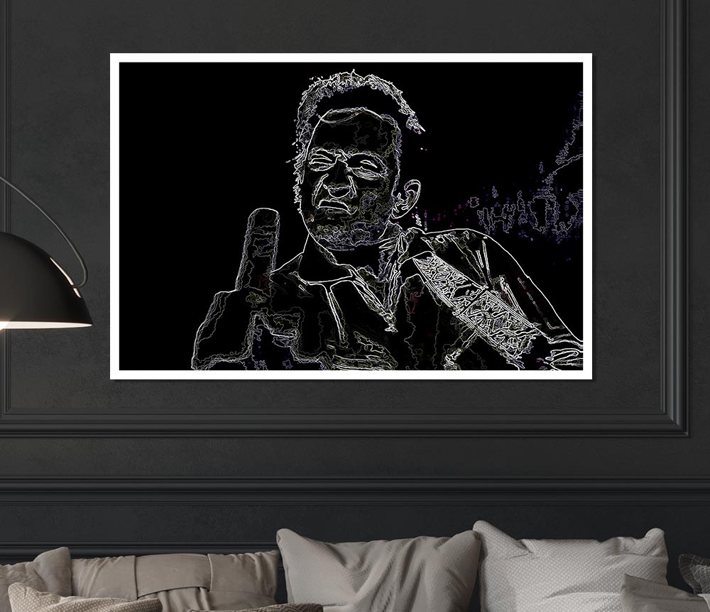 Johnny Cash Print Poster Wall Art