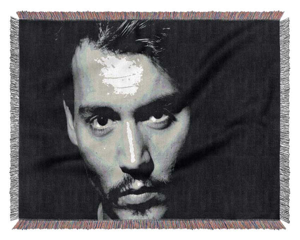 Johnny Depp Face Woven Blanket