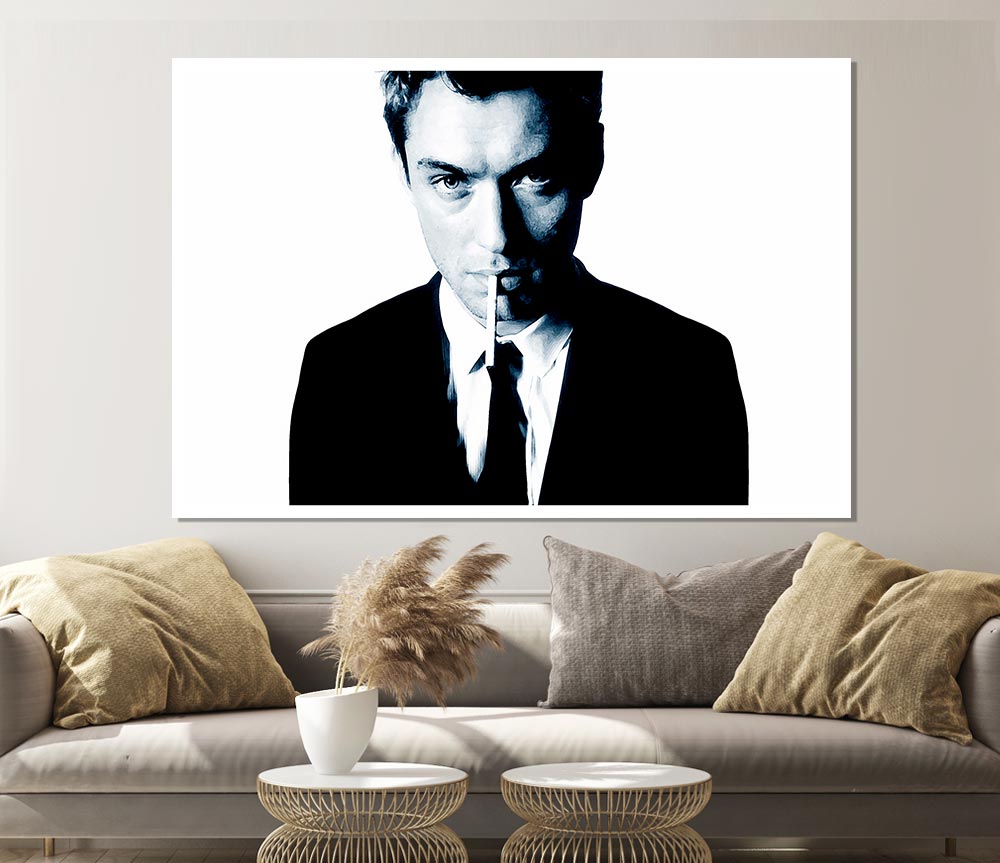 Jude Law Blue Print Poster Wall Art