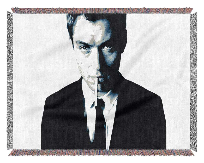 Jude Law Blue Woven Blanket