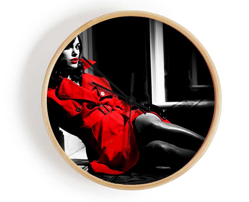 Kiera Knightley Red Clock - Wallart-Direct UK