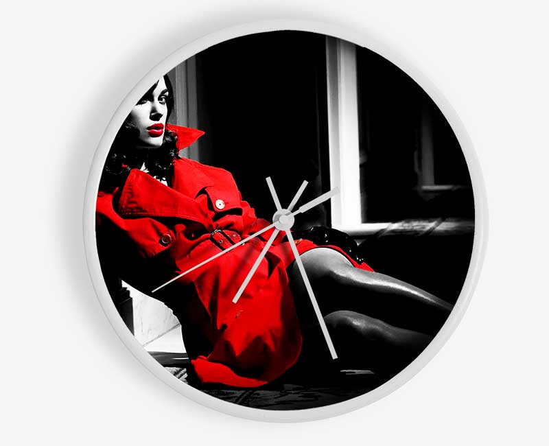 Kiera Knightley Red Clock - Wallart-Direct UK