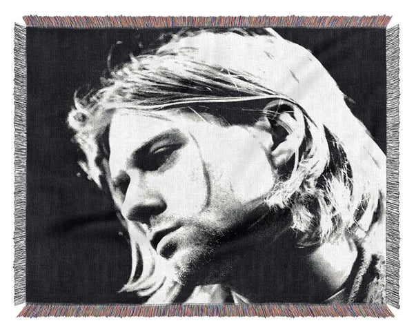 Kurt Cobain Face Woven Blanket