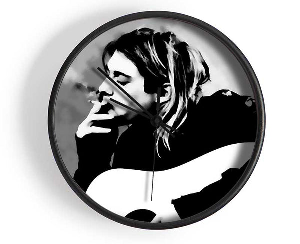 Kurt Cobain Guitar Smoke Clock - Wallart-Direct UK