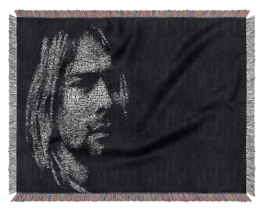 Kurt Cobain Portrait Woven Blanket