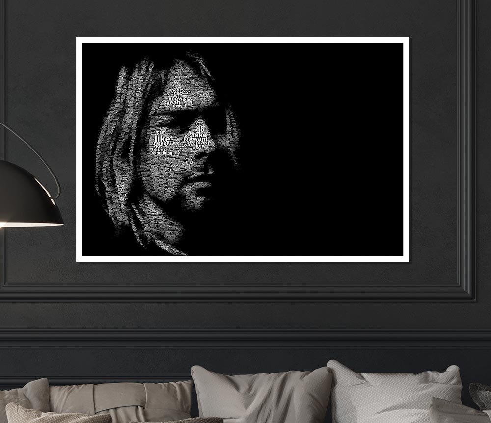 Kurt Cobain Portrait Print Poster Wall Art