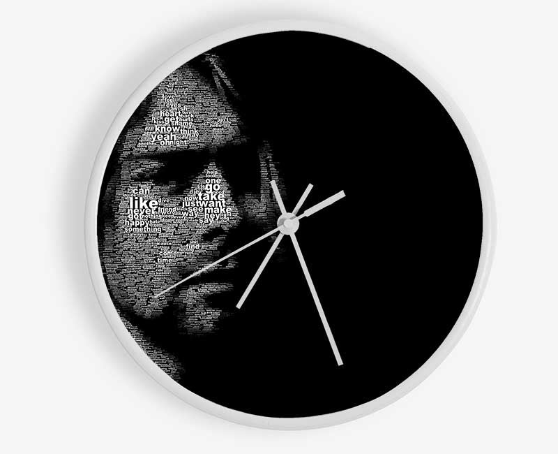 Kurt Cobain Portrait Clock - Wallart-Direct UK