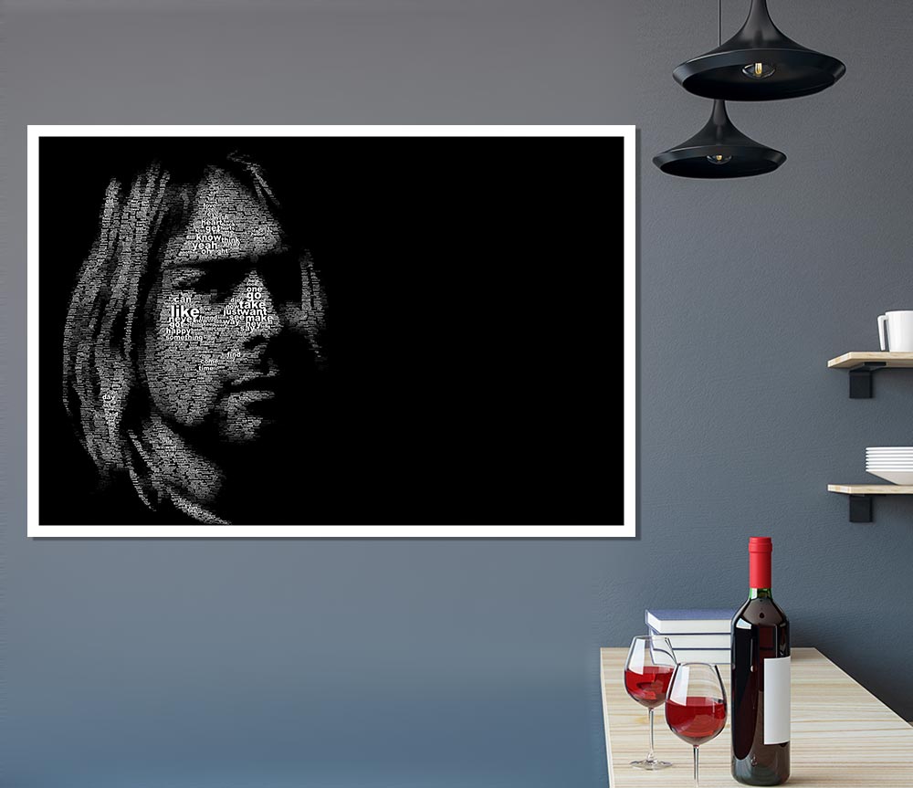 Kurt Cobain Portrait Print Poster Wall Art