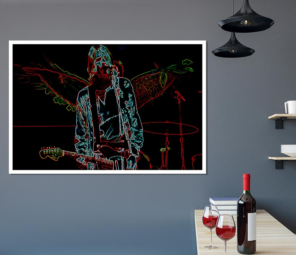 Kurt Cobain Print Poster Wall Art