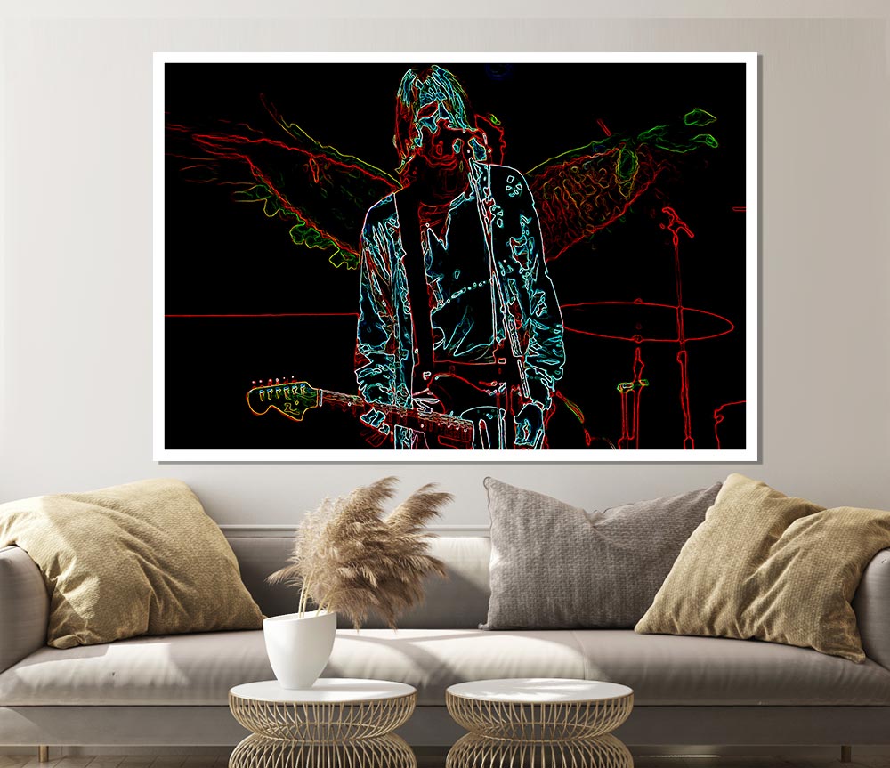 Kurt Cobain Print Poster Wall Art