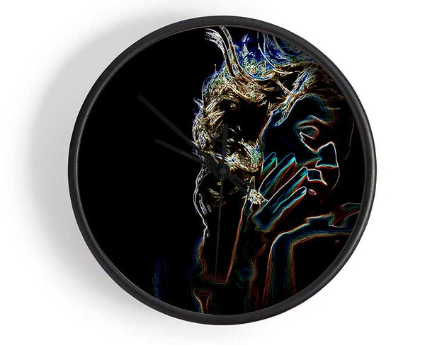 Kylie Minogue Psychedelic Clock - Wallart-Direct UK