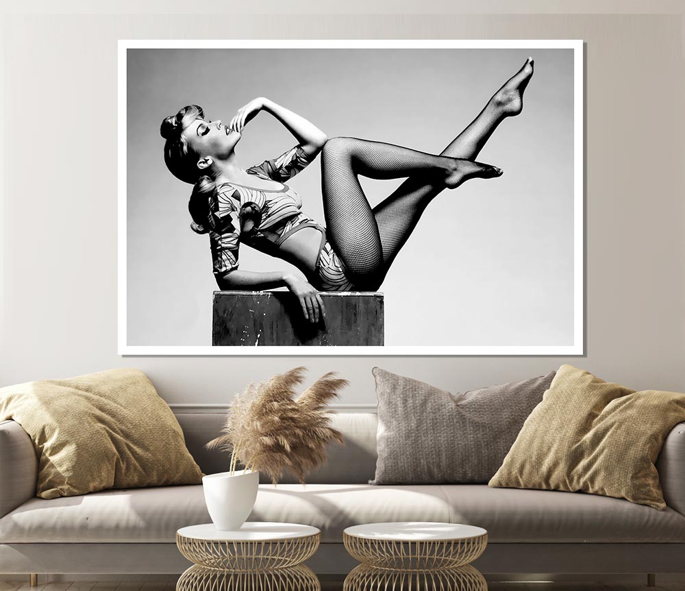 Kylie Minogue Legs B N W Print Poster Wall Art