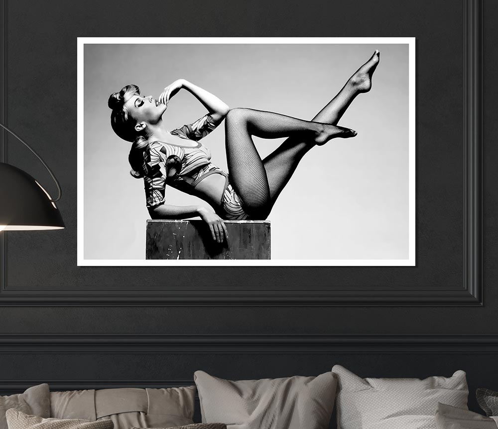 Kylie Minogue Legs B N W Print Poster Wall Art