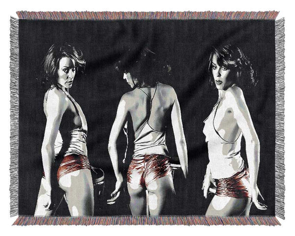 Kylie Minogue Red Hot Pants Woven Blanket