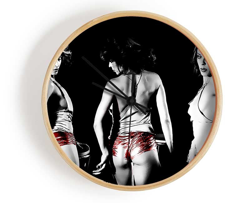 Kylie Minogue Red Hot Pants Clock - Wallart-Direct UK