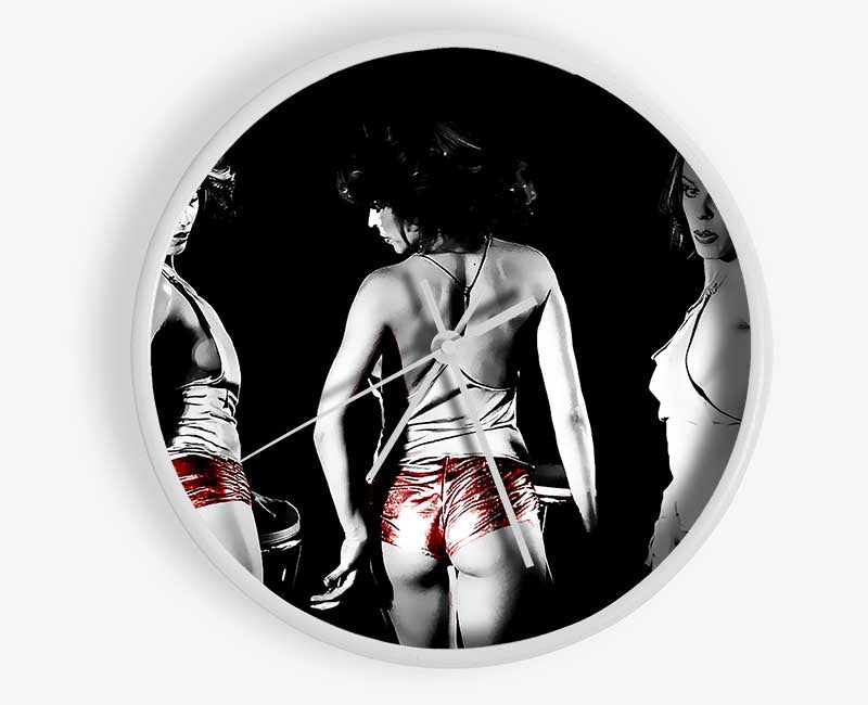 Kylie Minogue Red Hot Pants Clock - Wallart-Direct UK