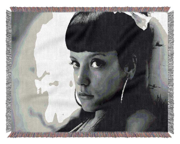 Lily Allen B n W Woven Blanket