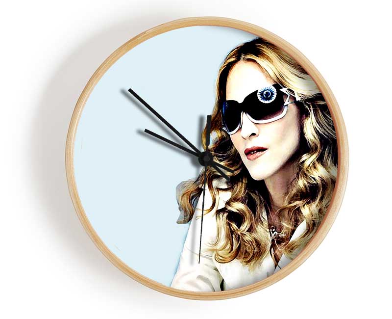 Madonna Baby Blue Clock - Wallart-Direct UK