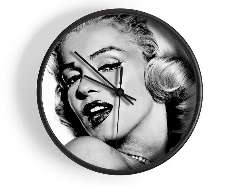 Marilyn Monroe Black And White Clock - Wallart-Direct UK