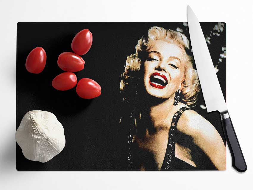 Marilyn Monroe Sparkle Glass Chopping Board