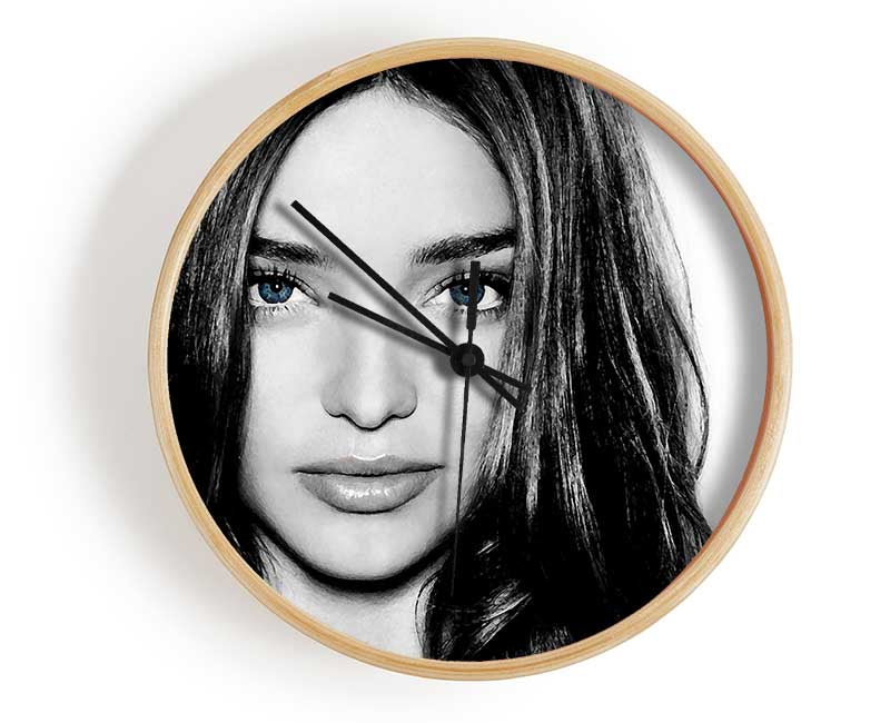 Miranda Kirr Face B n W Clock - Wallart-Direct UK