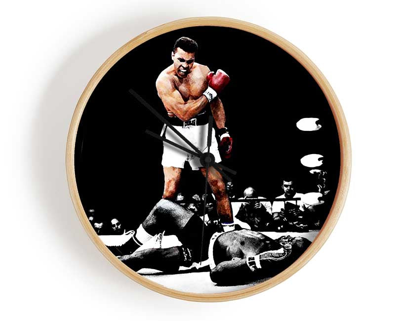 Muhammad Ali Knock Down Clock - Wallart-Direct UK