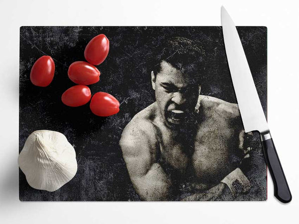 Muhammad Ali Power Glass Chopping Board