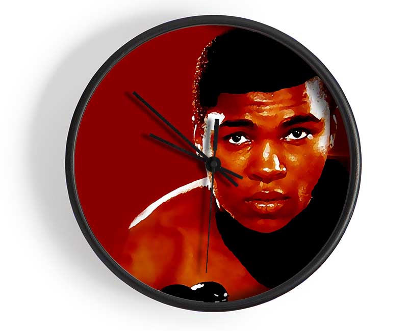 Muhammad Ali Red Clock - Wallart-Direct UK