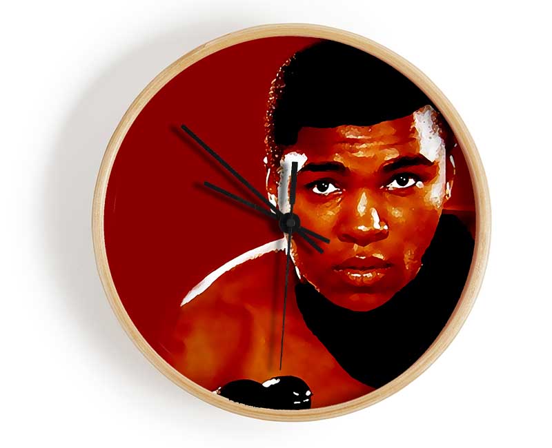 Muhammad Ali Red Clock - Wallart-Direct UK