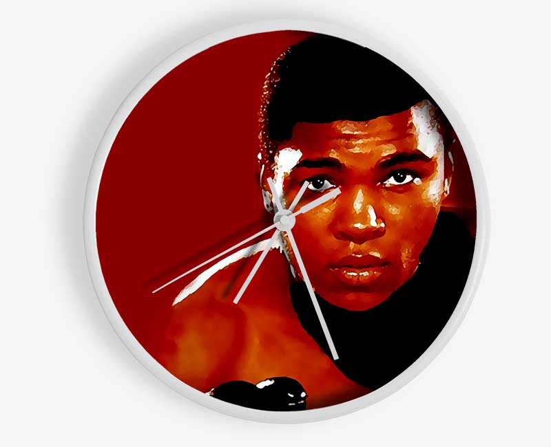 Muhammad Ali Red Clock - Wallart-Direct UK