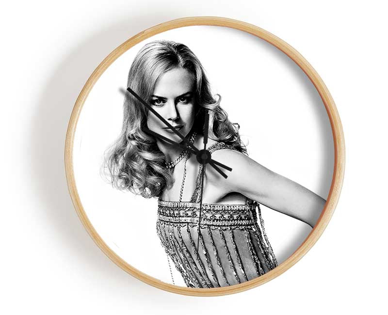 Nicole Kidman B n W Clock - Wallart-Direct UK