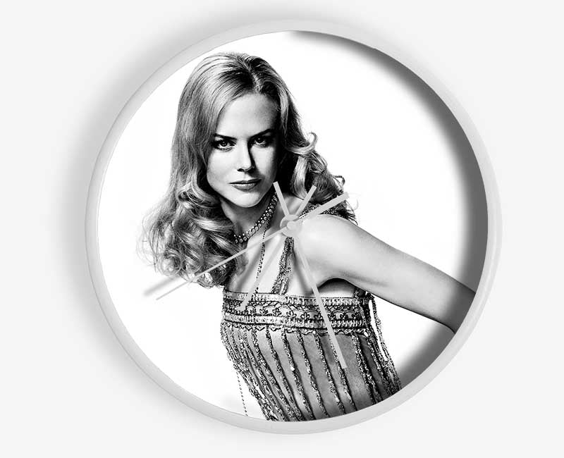 Nicole Kidman B n W Clock - Wallart-Direct UK