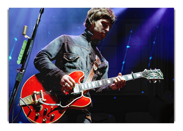 Noel Gallagher spielt Gitarre