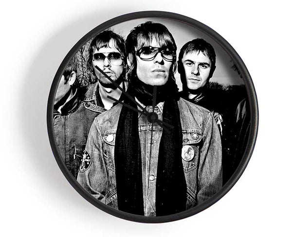 Oasis Black And White Scarf Clock - Wallart-Direct UK