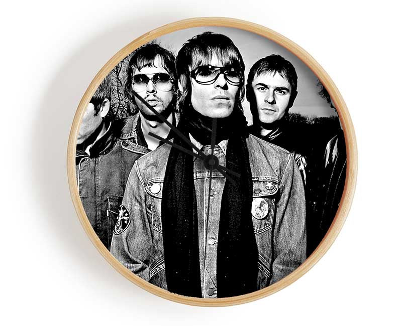 Oasis Black And White Scarf Clock - Wallart-Direct UK