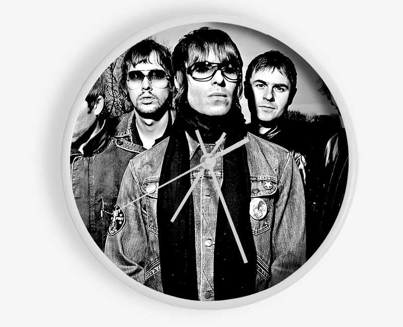 Oasis Black And White Scarf Clock - Wallart-Direct UK