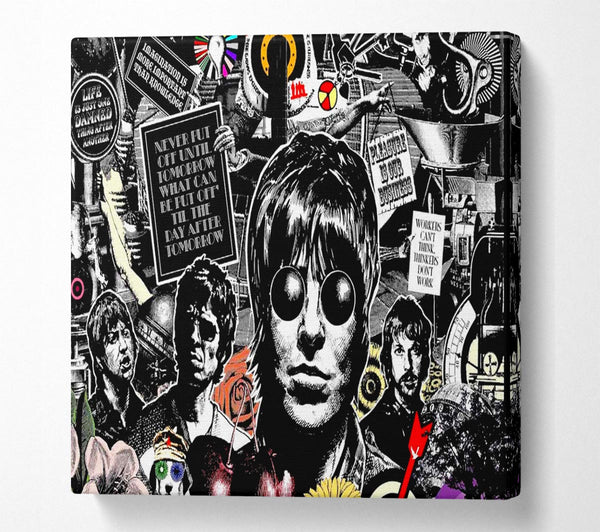 Picture of Oasis Collage Square Canvas Wall Art