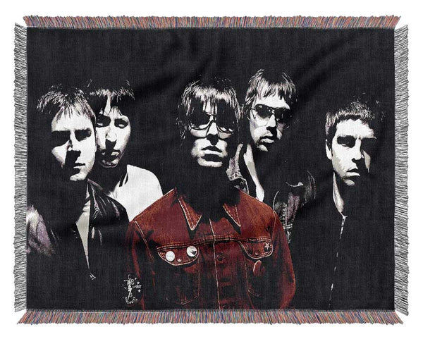 Oasis Liam Red Coat B n W Woven Blanket