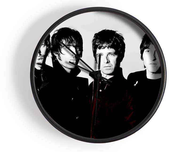 Oasis Noel Red B n W Clock - Wallart-Direct UK