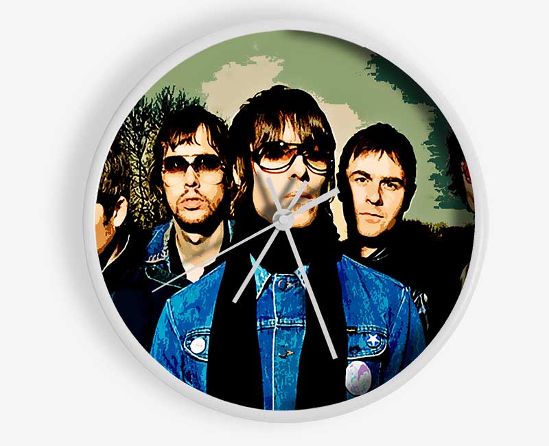 Oasis Pop Art Colour Clock - Wallart-Direct UK