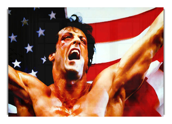 Rocky amerikanische Flagge