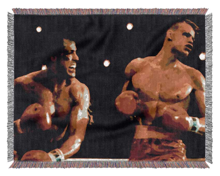 Rocky Fighting Back Woven Blanket